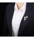 XSB123 - Golden Floral Saree Brooch